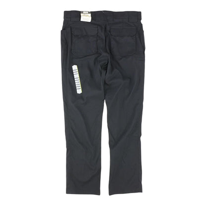 Black Solid Five Pocket Pants