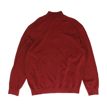 Maroon Solid 1/4 Zip Pullover