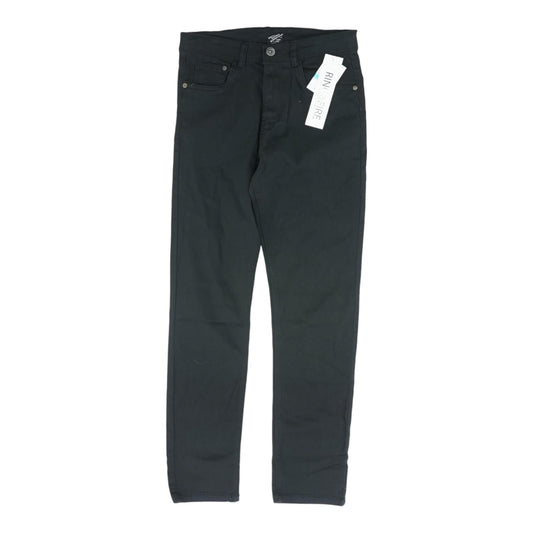 Black Solid Five Pocket Pants