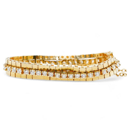 14K Gold Tennis Bracelet with Round Diamonds