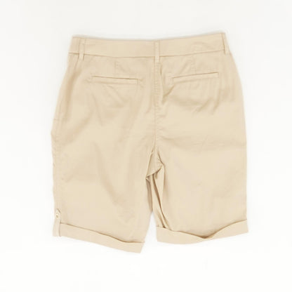 Beige Solid Chino Shorts