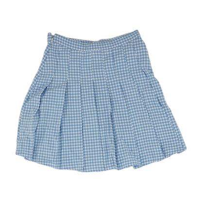 Blue Plaid Mini Skirt