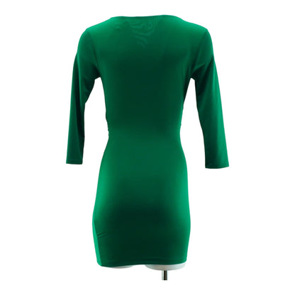 Green Solid Mini Dress