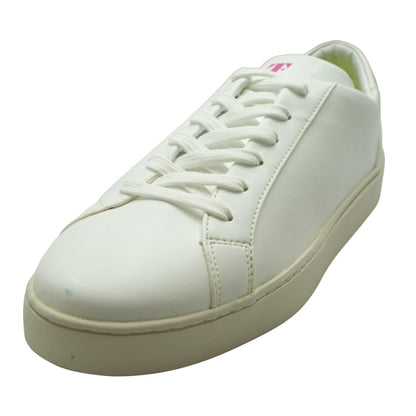 White Leather Lace Up Shoes