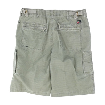 Green Solid Cargo Shorts