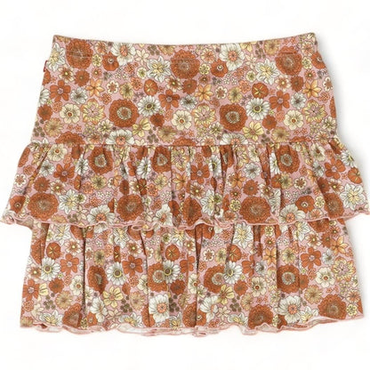 Multi Floral Midi Skirt