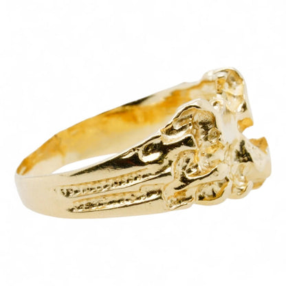 14K Gold Nugget Style Band