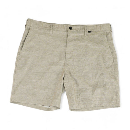 Beige Solid Active Shorts