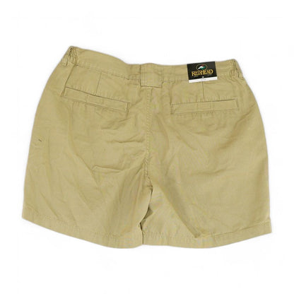 Khaki Solid Cargo Shorts