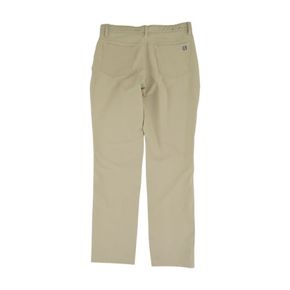 Tan Solid Five Pocket Pants