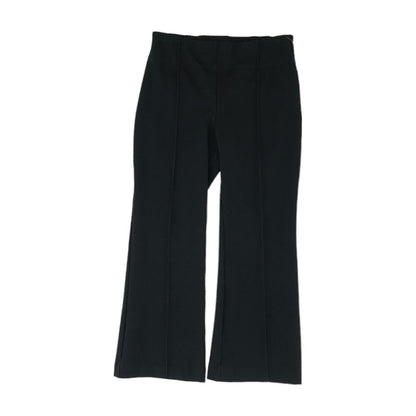 Black Solid Capri Pants