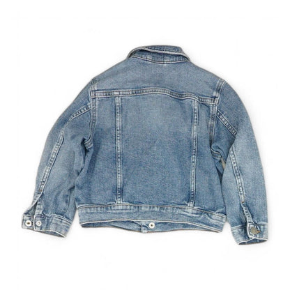 Blue Solid Denim Jacket