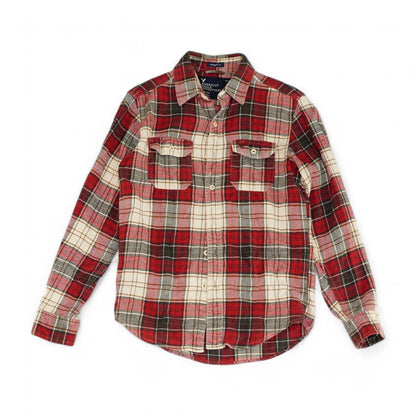 Red Plaid Flannel Button Down