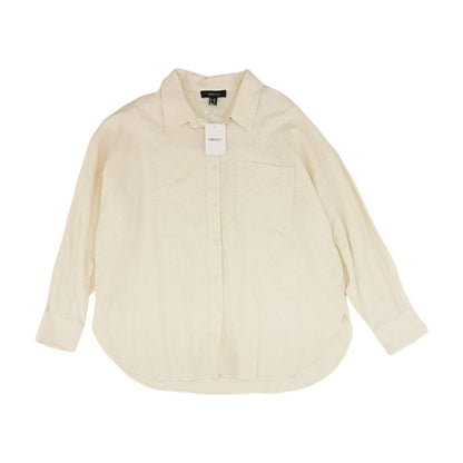 Ivory Solid Long Sleeve Button Down