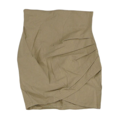 Tan Solid Skort Skirt