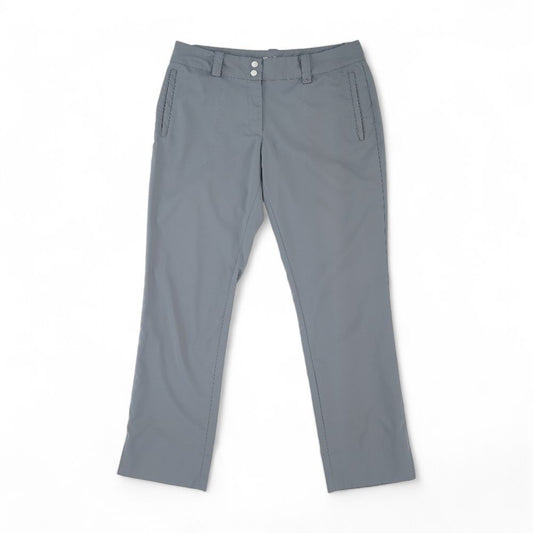 Gray Solid Active Pants