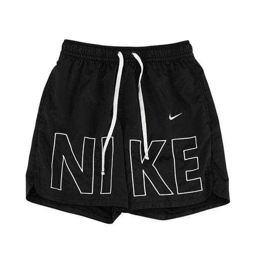 Black Solid Active Shorts