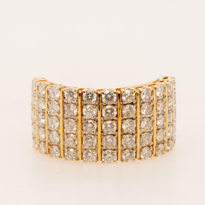 14K Gold Eleven Row Diamond Band