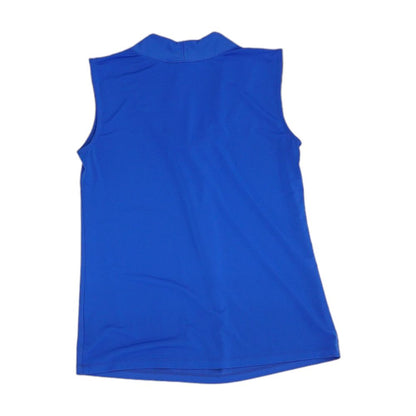 Blue Solid Sleeveless Blouse