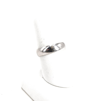 14K White Gold Half Round Band