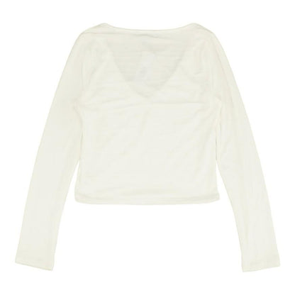 Ivory Solid Cropped Knit Top