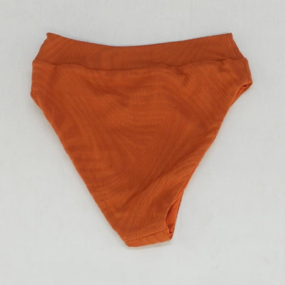 Orange Solid Swim Bottom