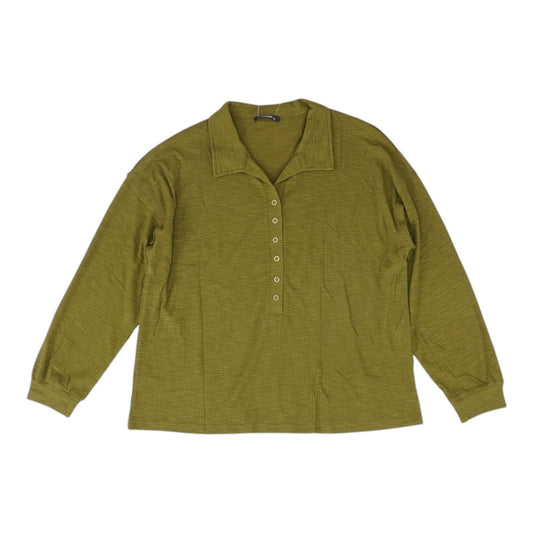 Olive Solid Long Sleeve Blouse