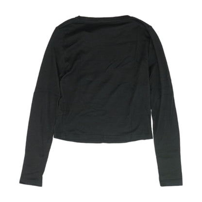 Black Solid Knit Top