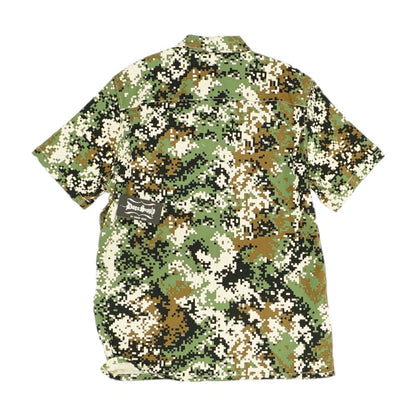 Green Camo Short Sleeve Button Down