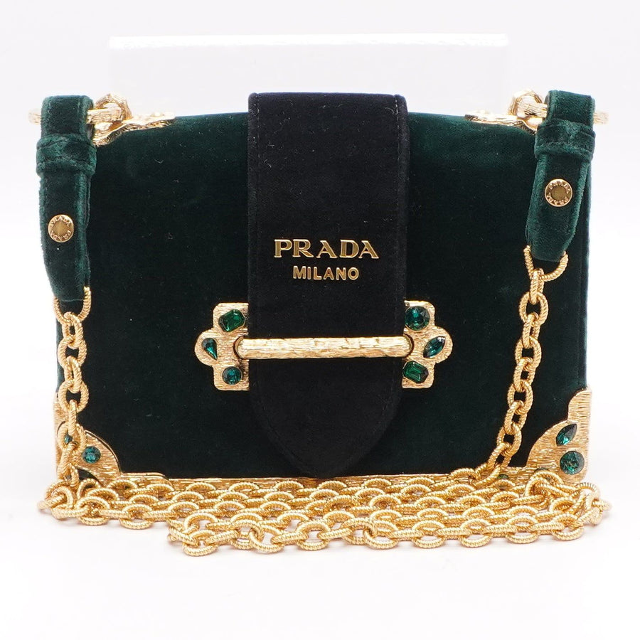 Prada Cahier Bag in dark green  Womens fashion, Fashion, Street style