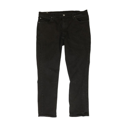 Black Solid Five Pocket Pants