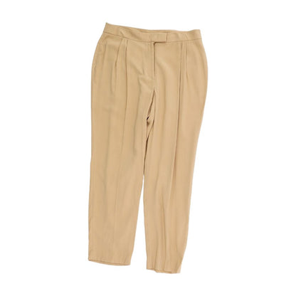 Tan Solid Dress Pants