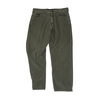 Green Solid Five Pocket Pants