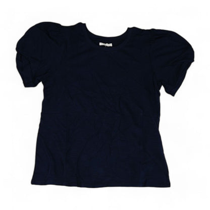 Navy Solid Crewneck Knit Top