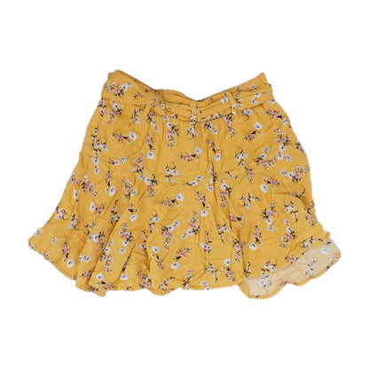 Yellow Floral Mini Skirt