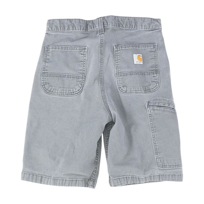 Gray Solid Denim Shorts