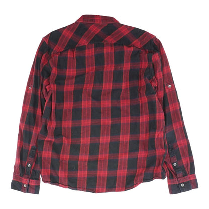 Red Plaid Long Sleeve Button Down