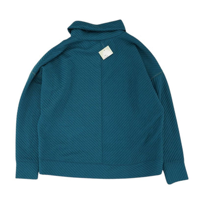 Teal Solid Turtleneck Sweater