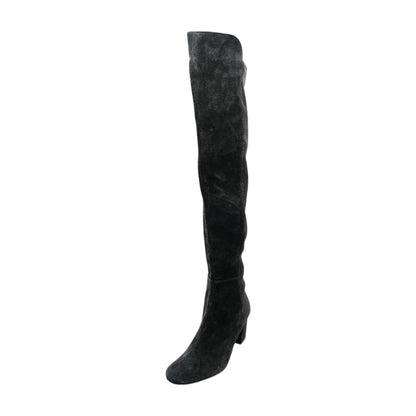 5050 Suede Over-The-Knee Boots in Black