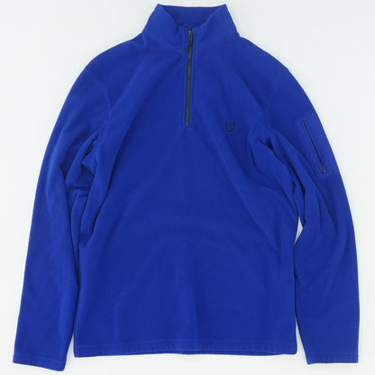 Blue Solid 1/4 Zip