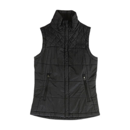 Black Solid Puffer Vest