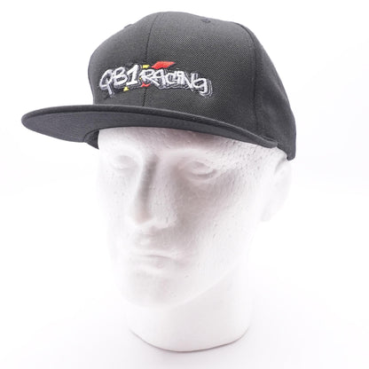 Black QB1 Racing Flat Bill Hat