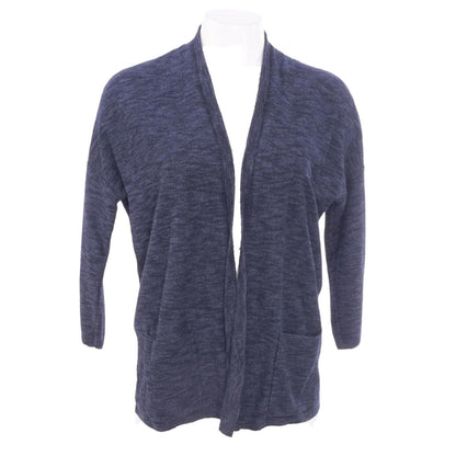 Blue Solid Cardigan Sweater