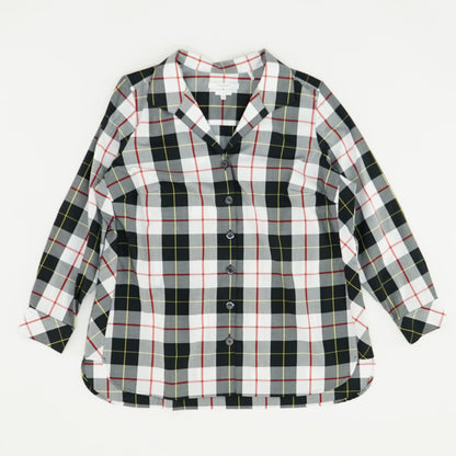 Black Check Button Down