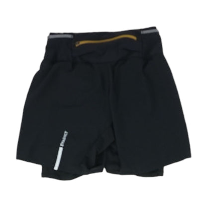 Black Solid Active Shorts