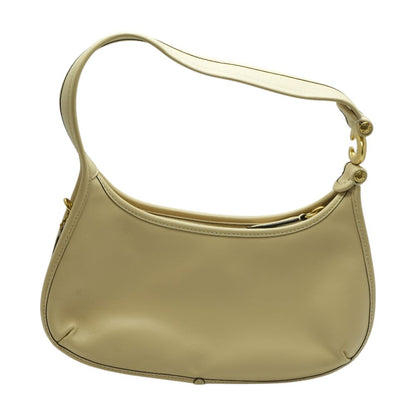 Beige Leather Shoulder Bag