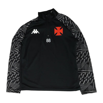 Black Graphic 1/4 Zip Pullover