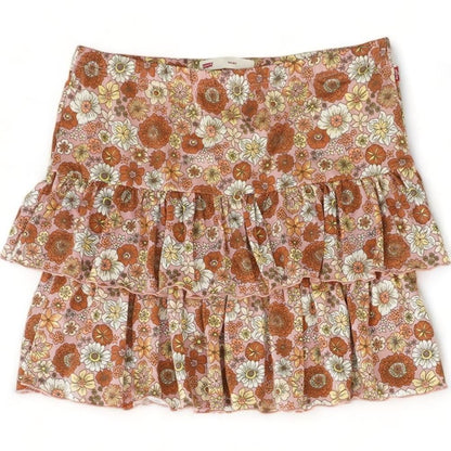 Multi Floral Midi Skirt