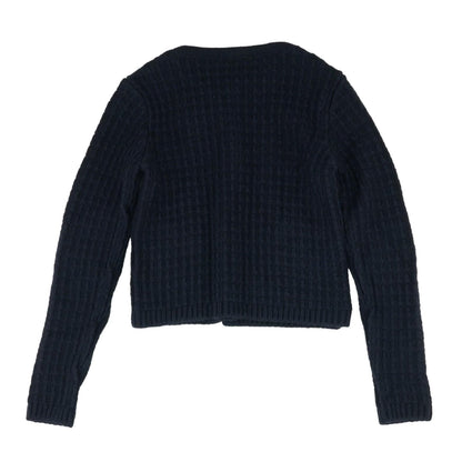 Navy Solid Cardigan Sweater