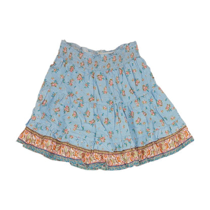 Blue Floral Mini Skirt